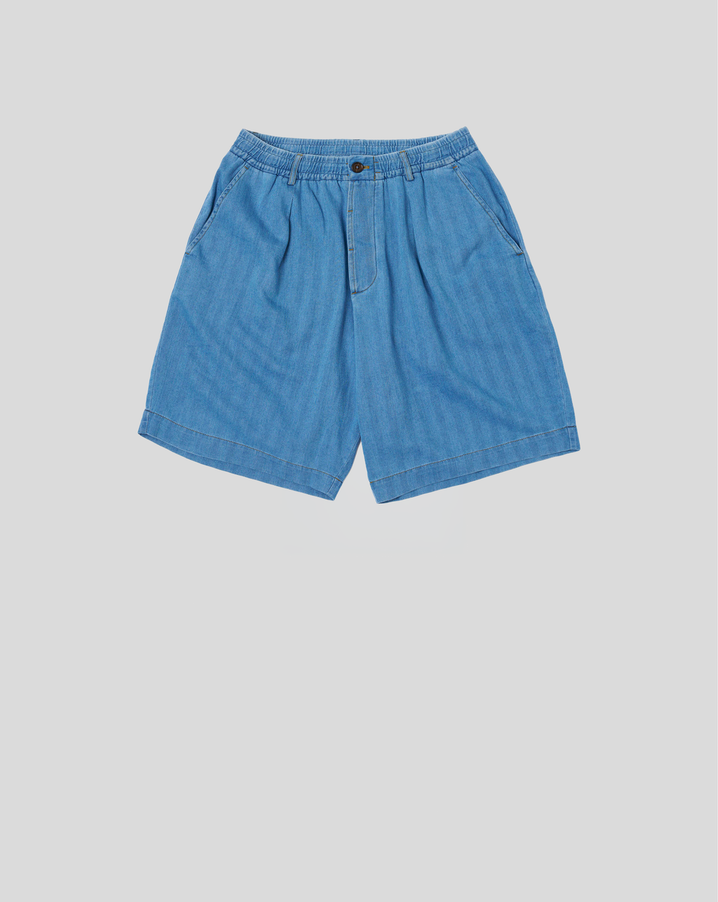Pleated Track Short - Wash Indigo