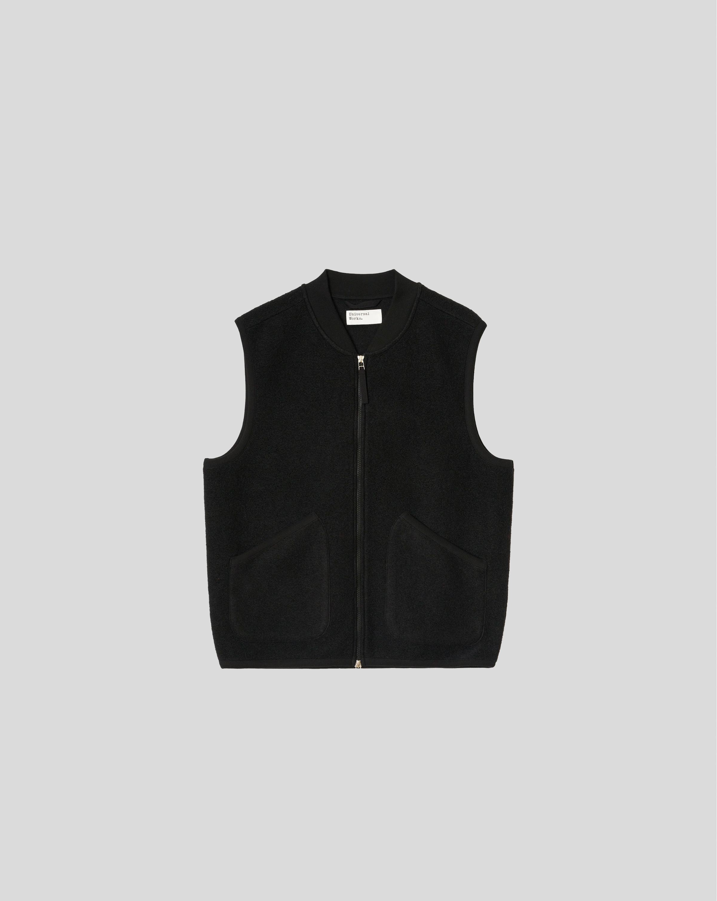 Zip Waistcoat - Black