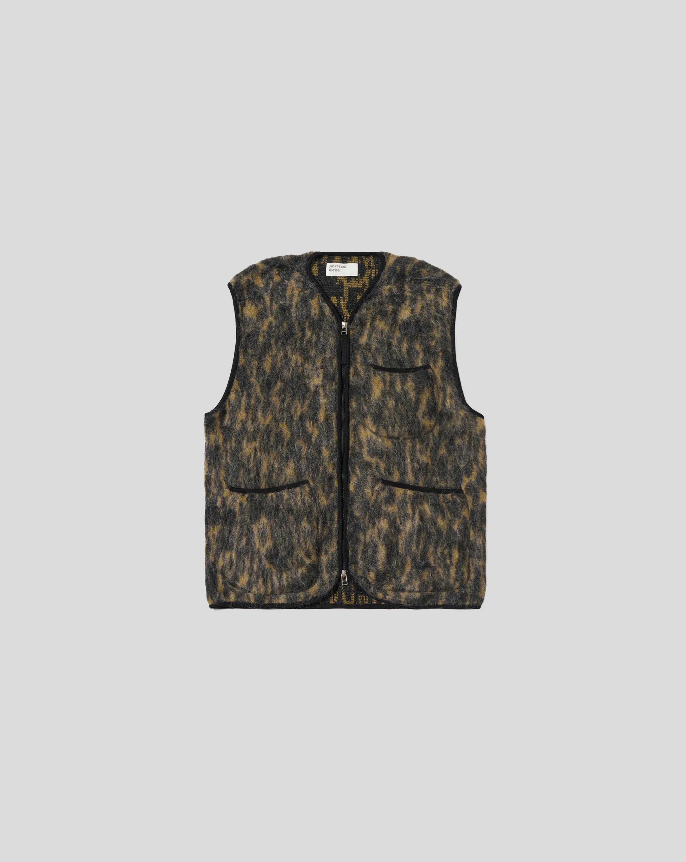 Zip Gilet - Charcoal Dolce fleece