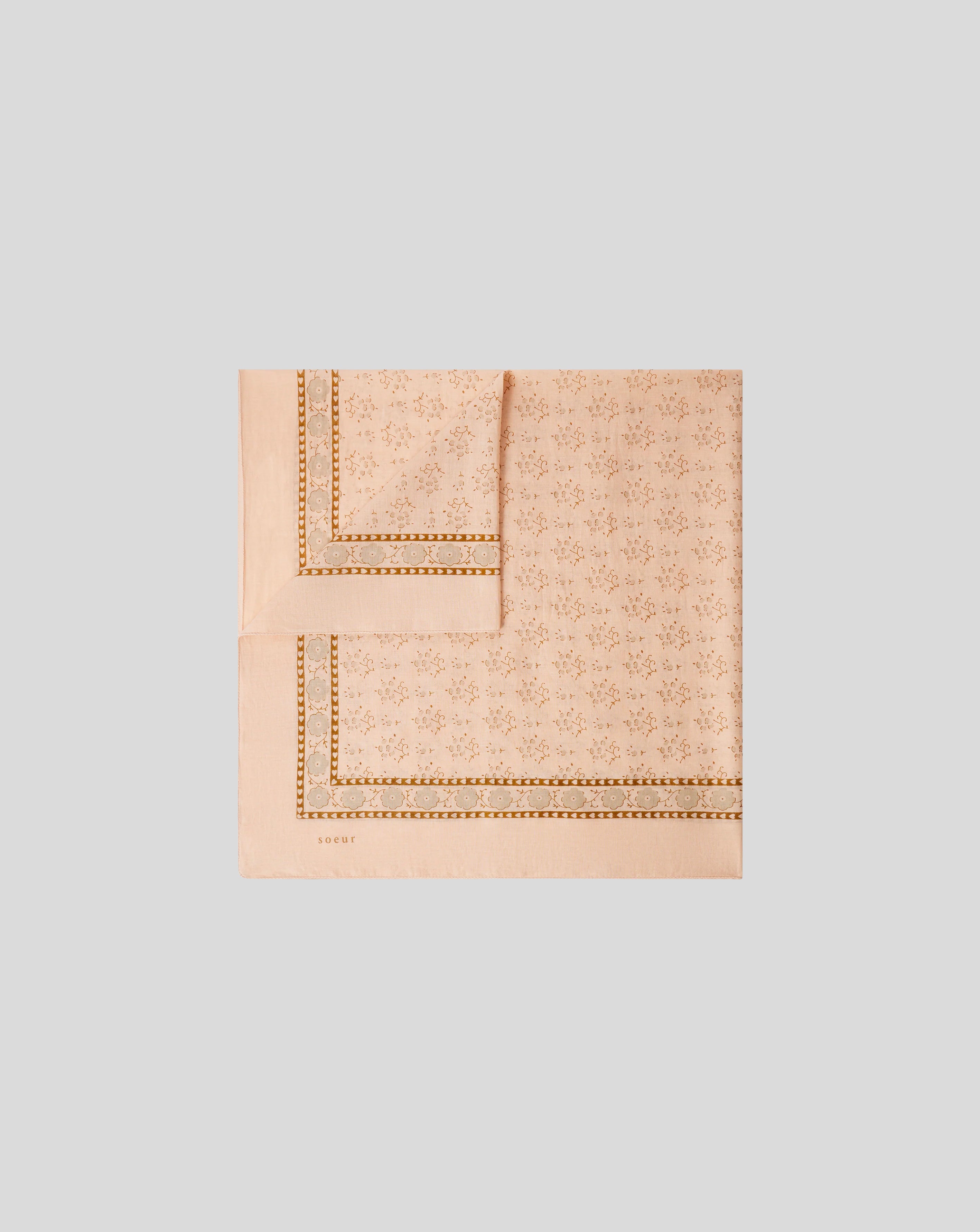 Foulard - Rose blush/Beige