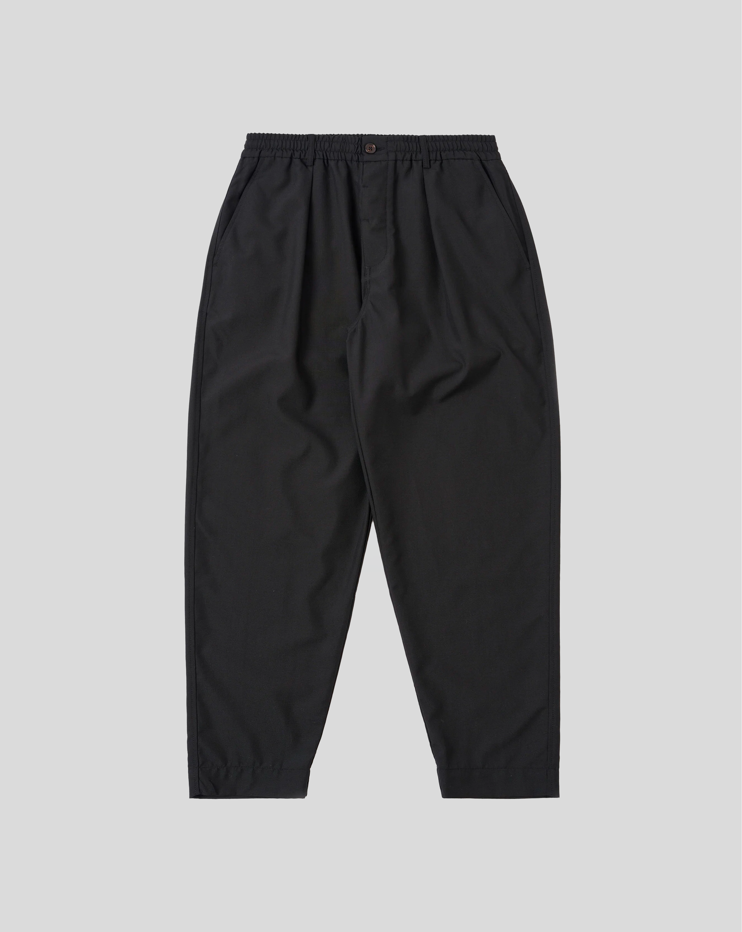 Pleated Track Pant - Black