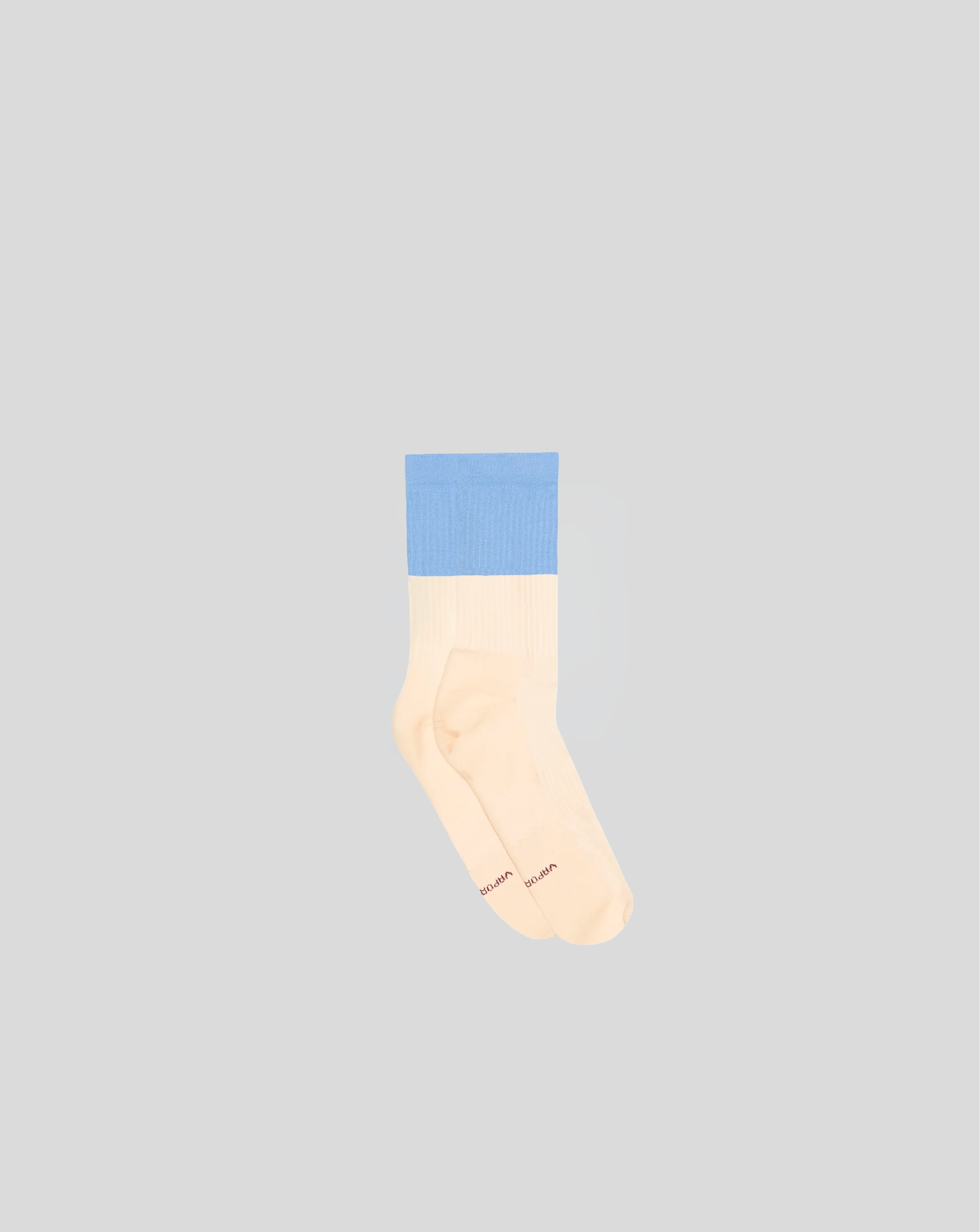 Bicolore Socks - Light Blue/Cream