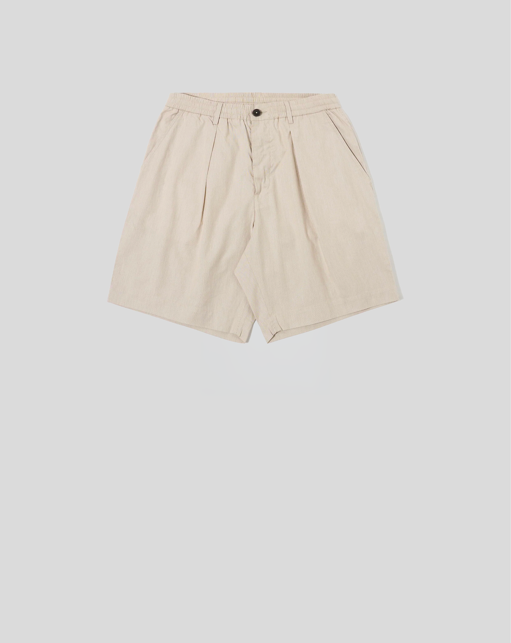 Pleated Track Short - Brown Stripe