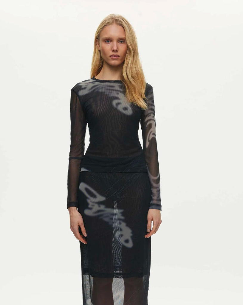 Alicia - Navy Scrible