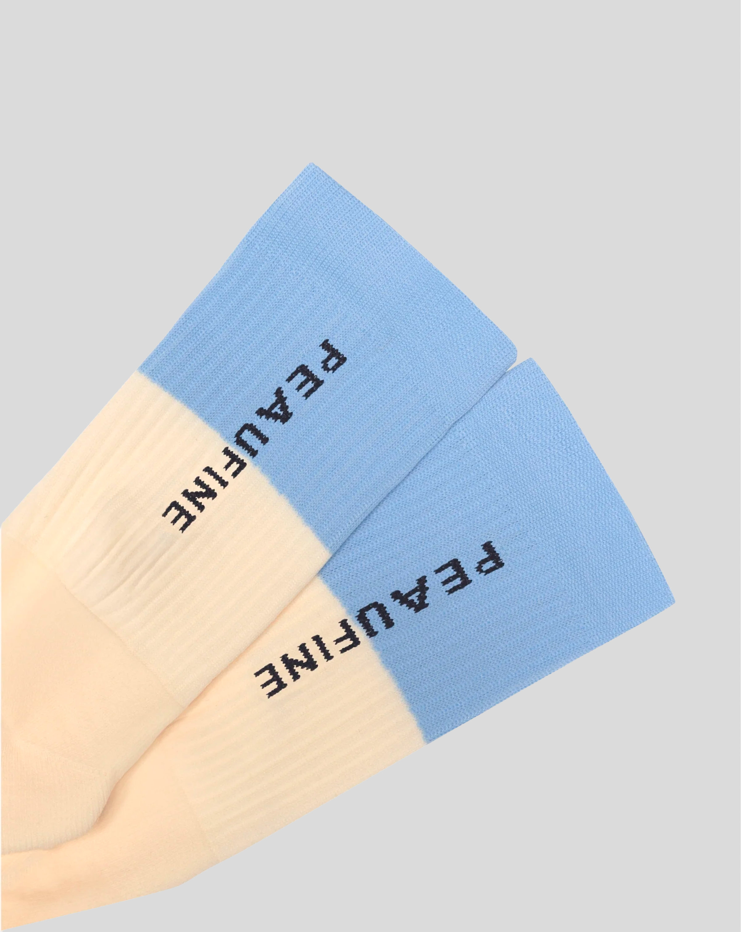 Bicolore Socks - Light Blue/Cream