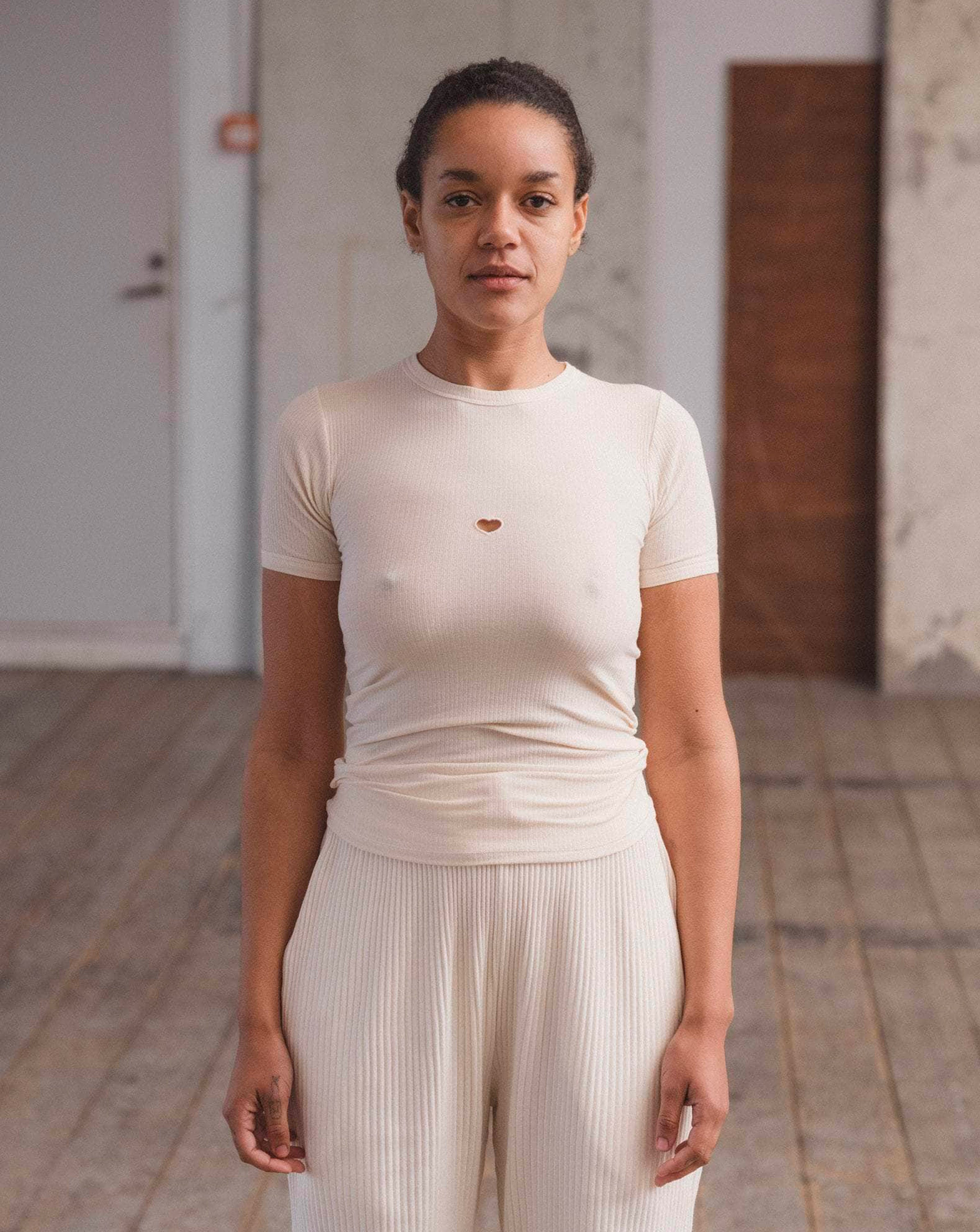 Heart short sleeve - Undyed