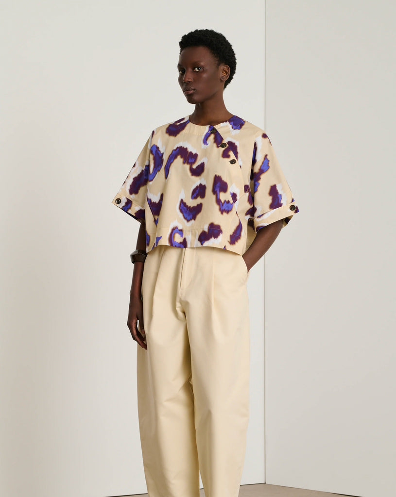 Edith - Beige/Aubergine