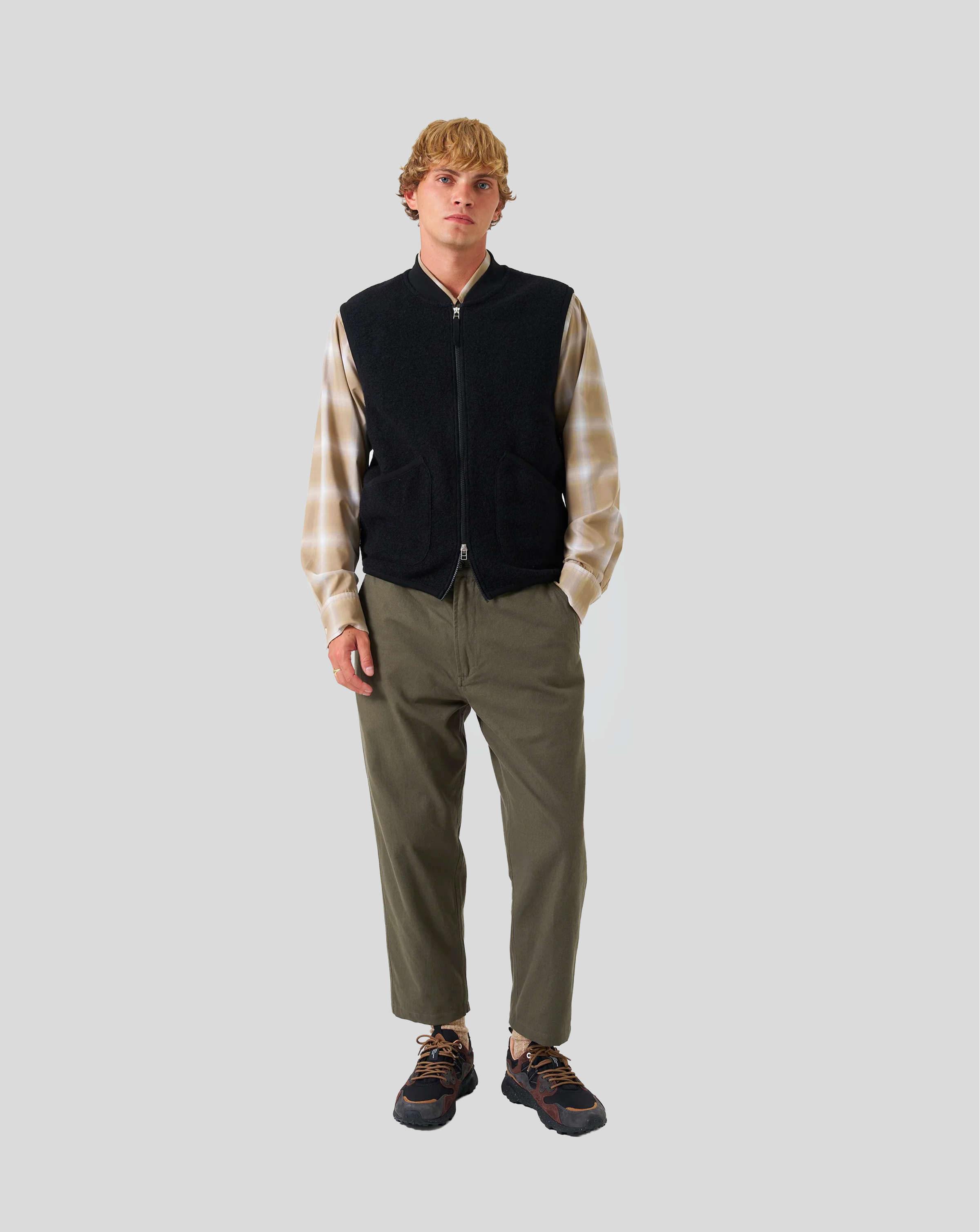 Zip Waistcoat - Black