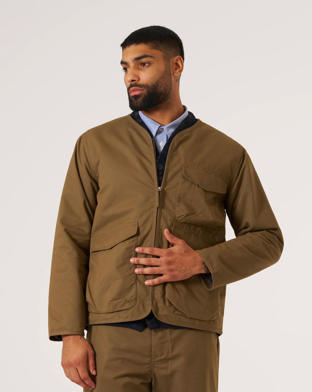 Brushed Jacket - Khaki