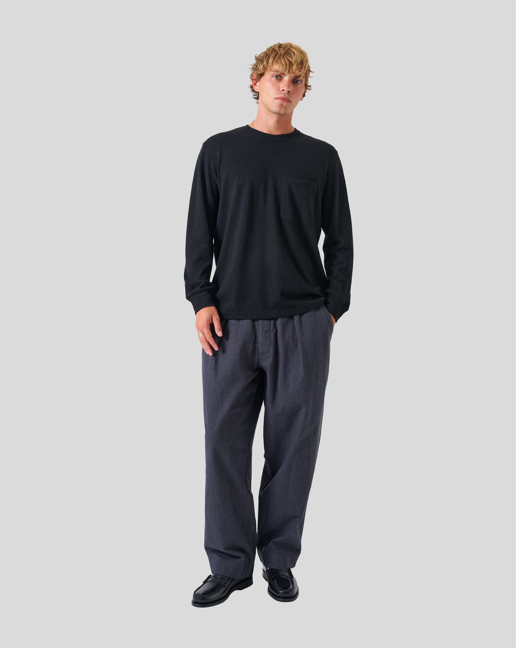 L/S Pocket - Black