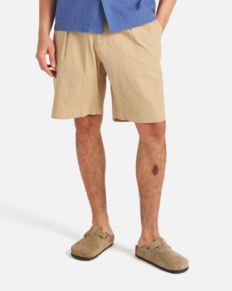 Pleated Track Short - Sand