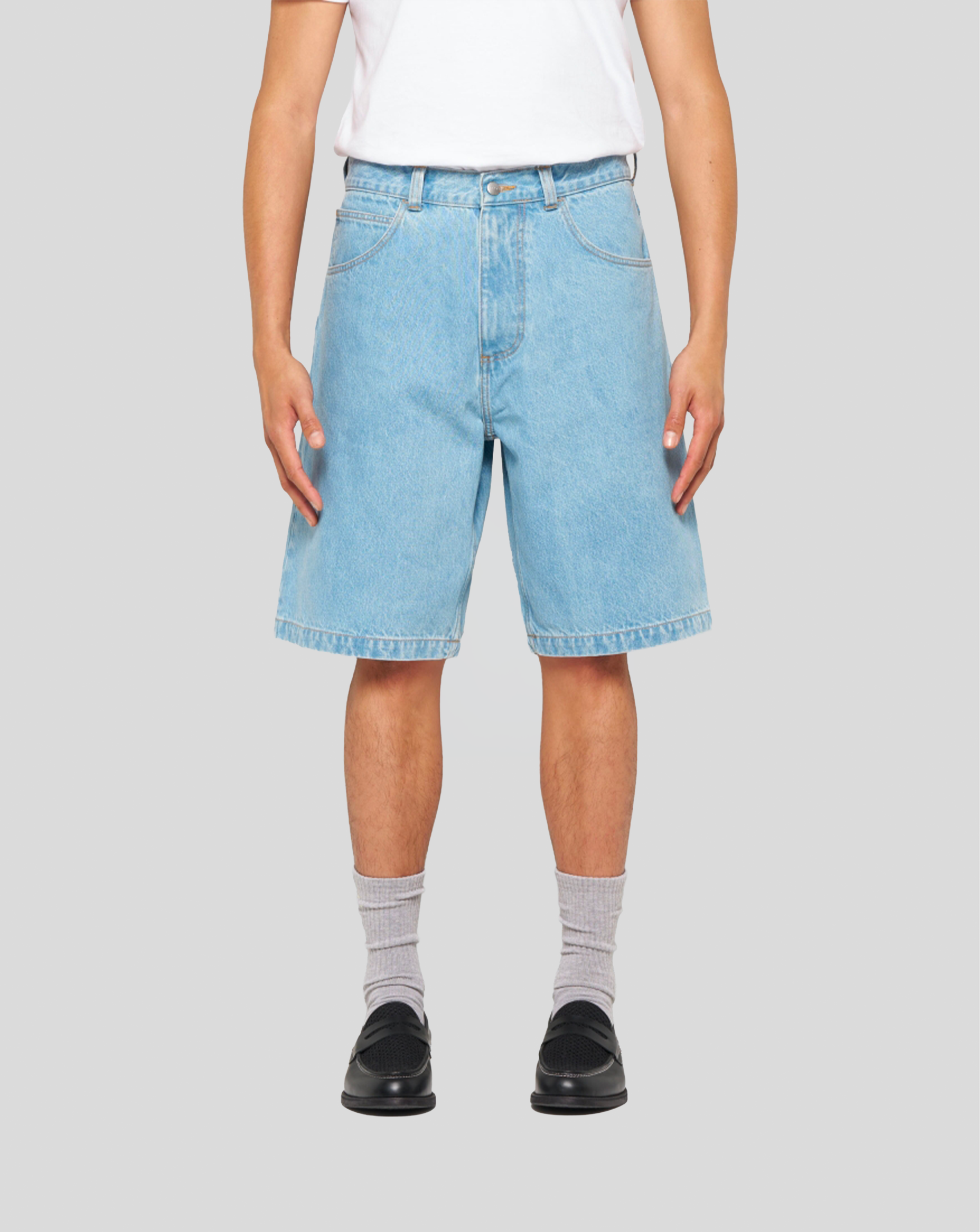 Worker Short - Blue Heavy Bleach