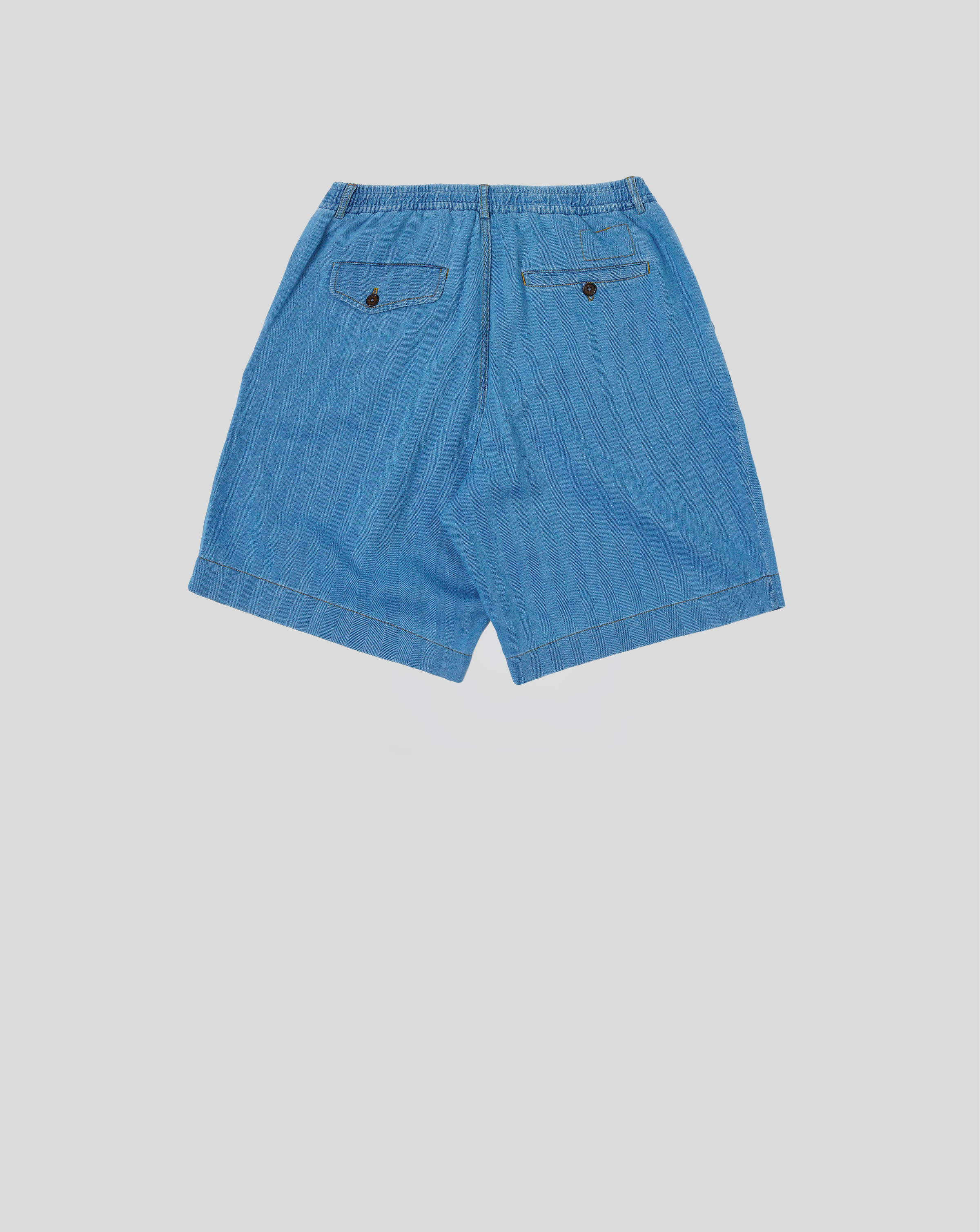 Pleated Track Short - Wash Indigo