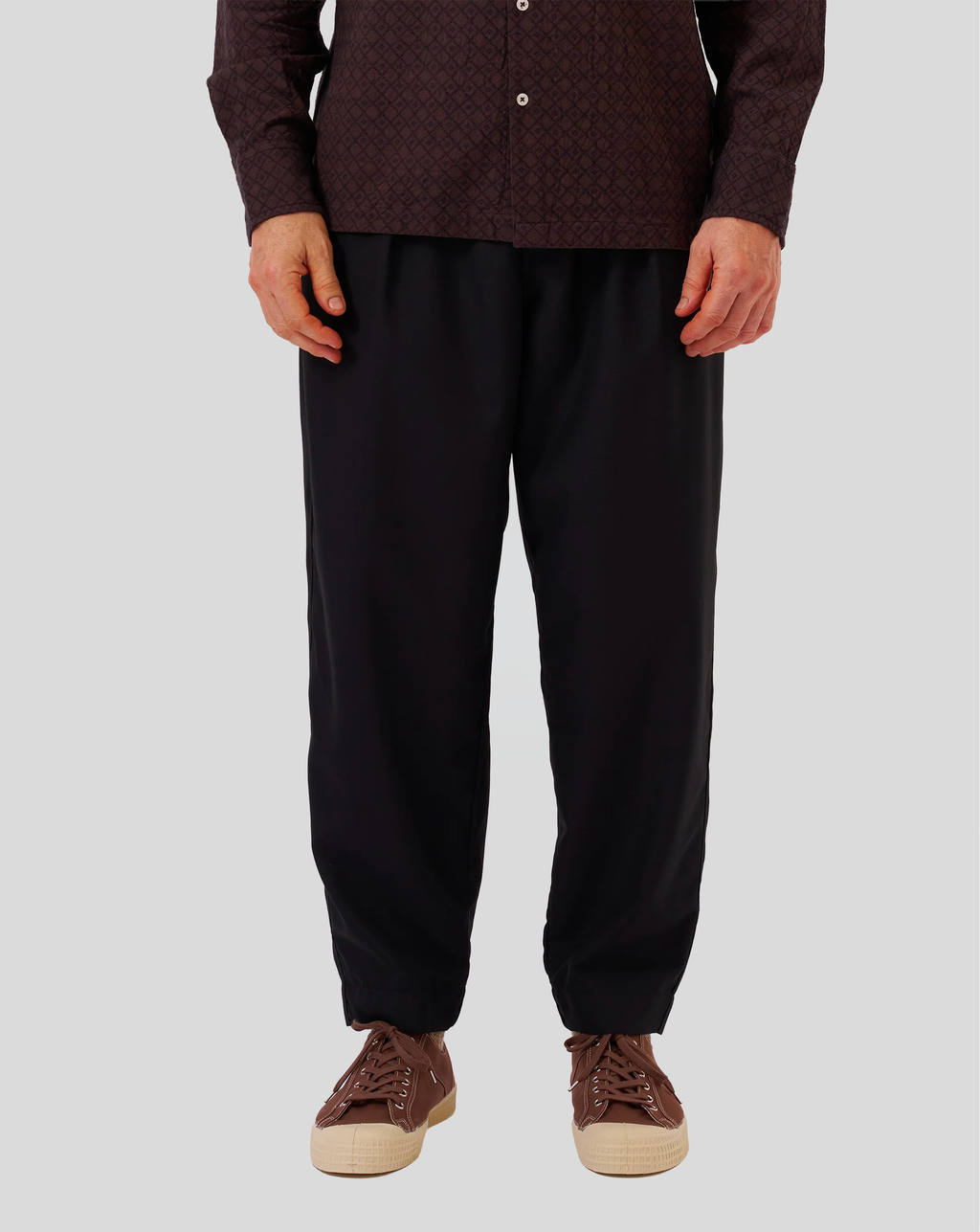Pleated Track Pant - Black