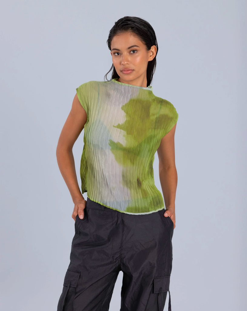Ombre Print Chiffon - Green Ombre