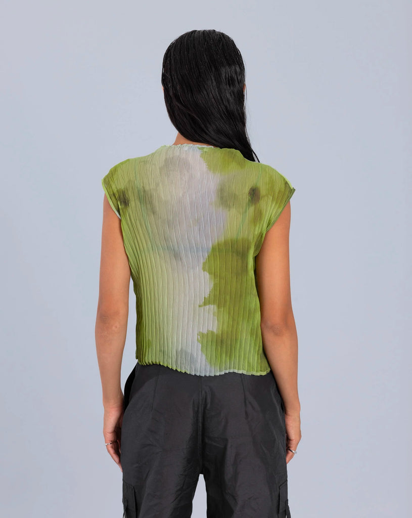 Ombre Print Chiffon - Green Ombre