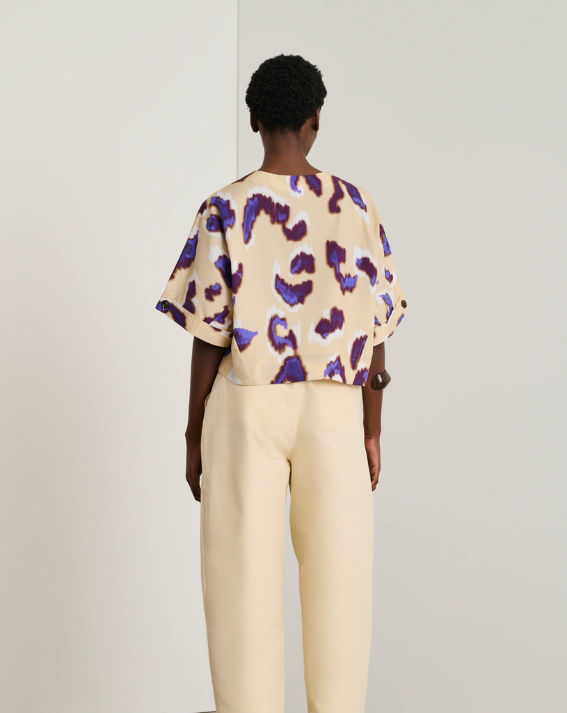Edith - Beige/Aubergine