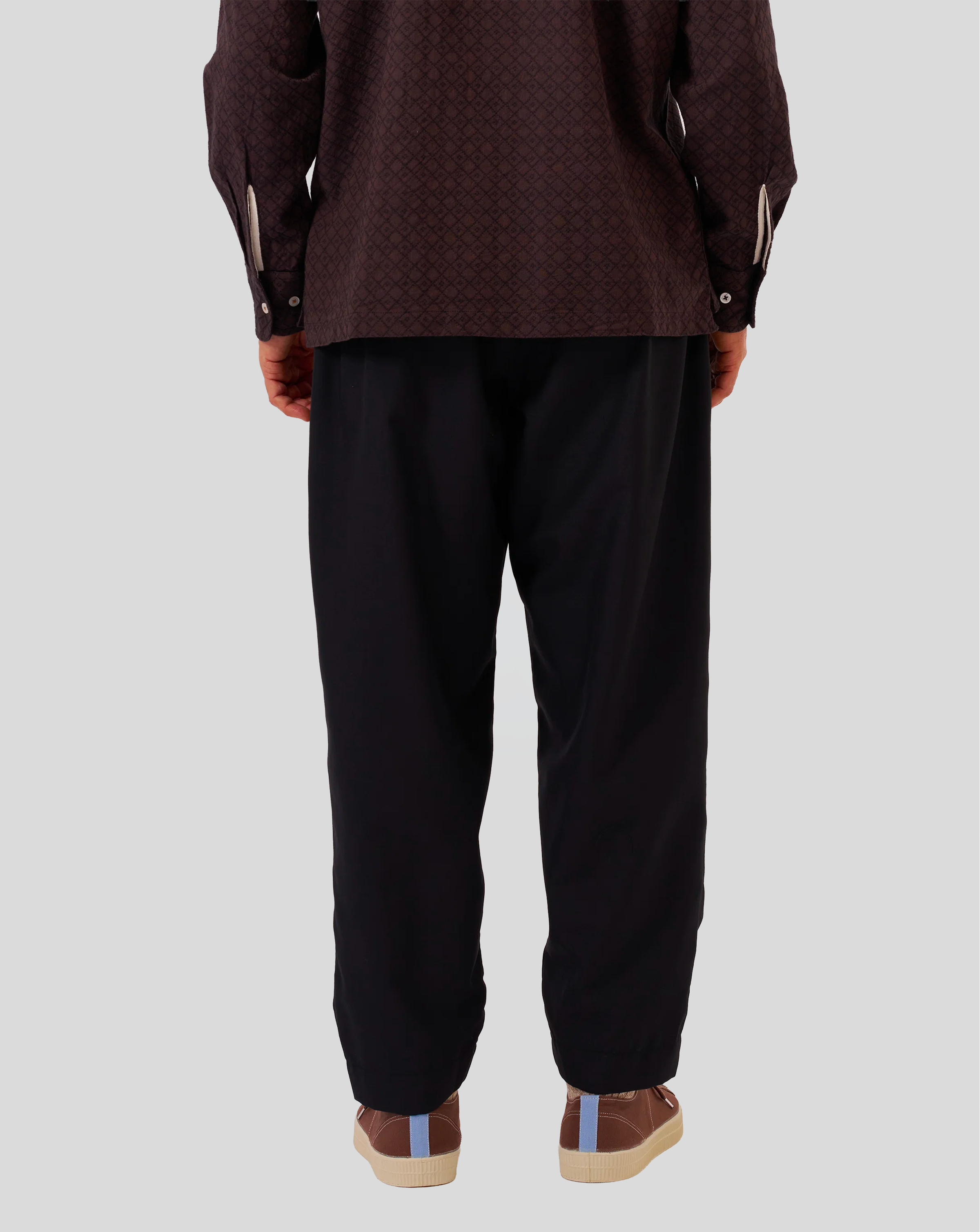 Pleated Track Pant - Black