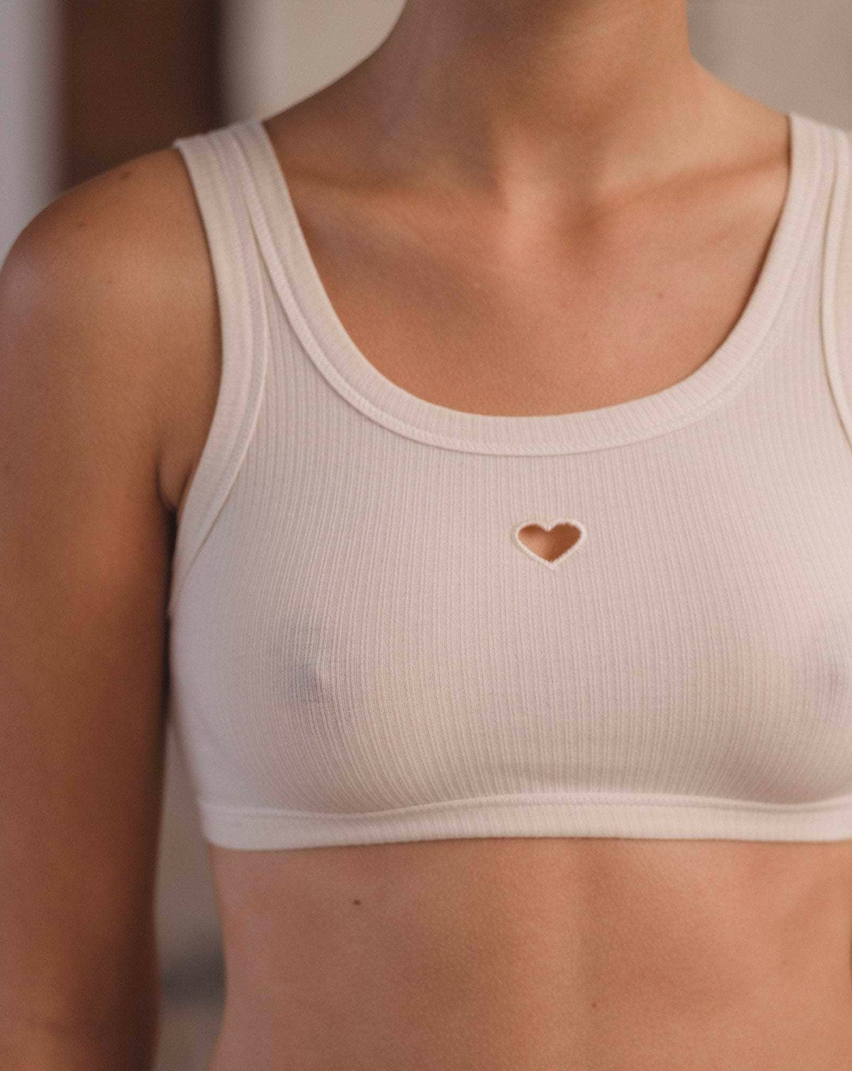 Heart Bra - Off White