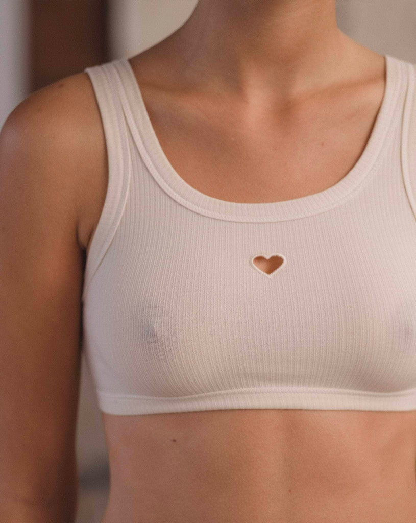 Heart Bra - Off White