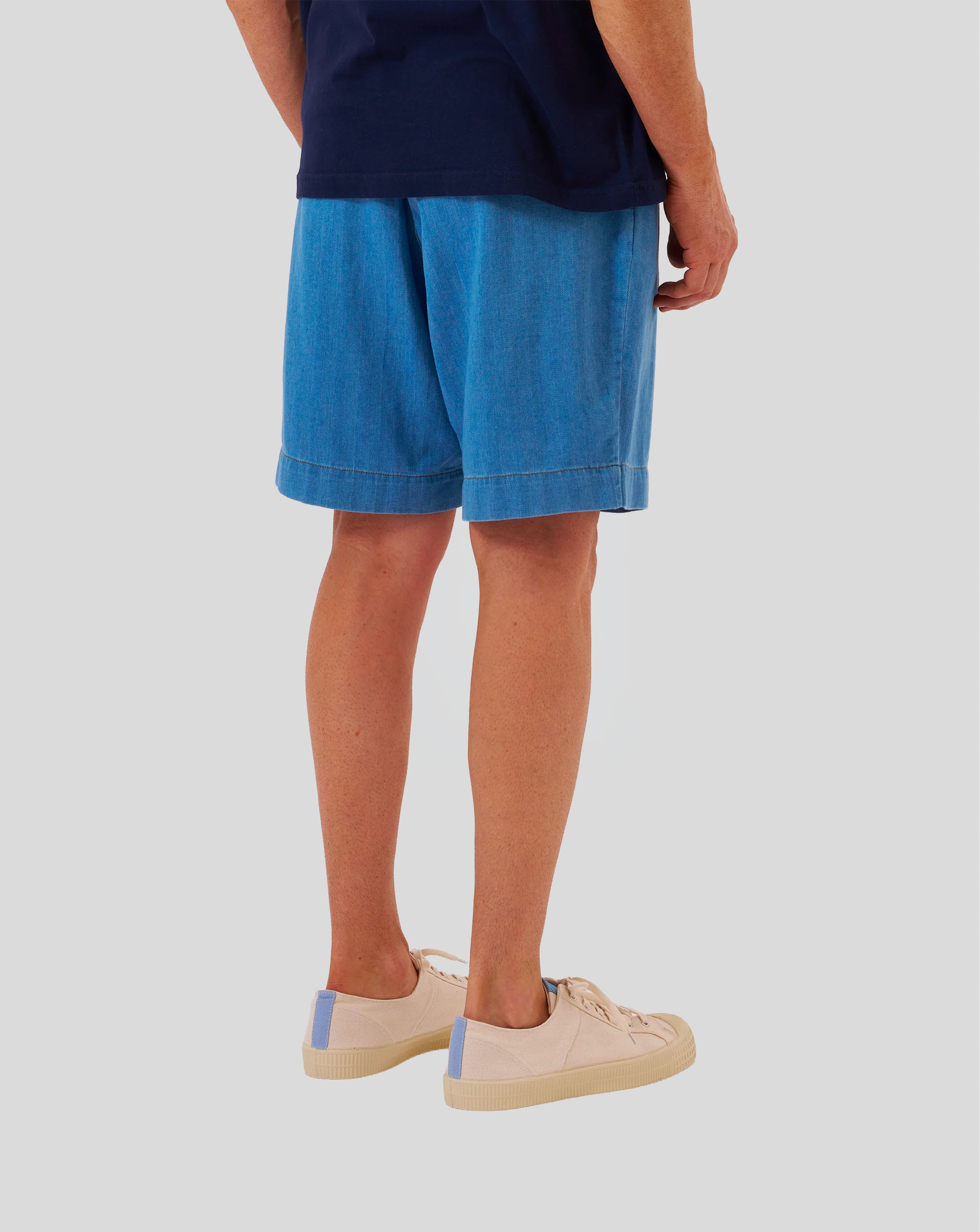 Pleated Track Short - Wash Indigo