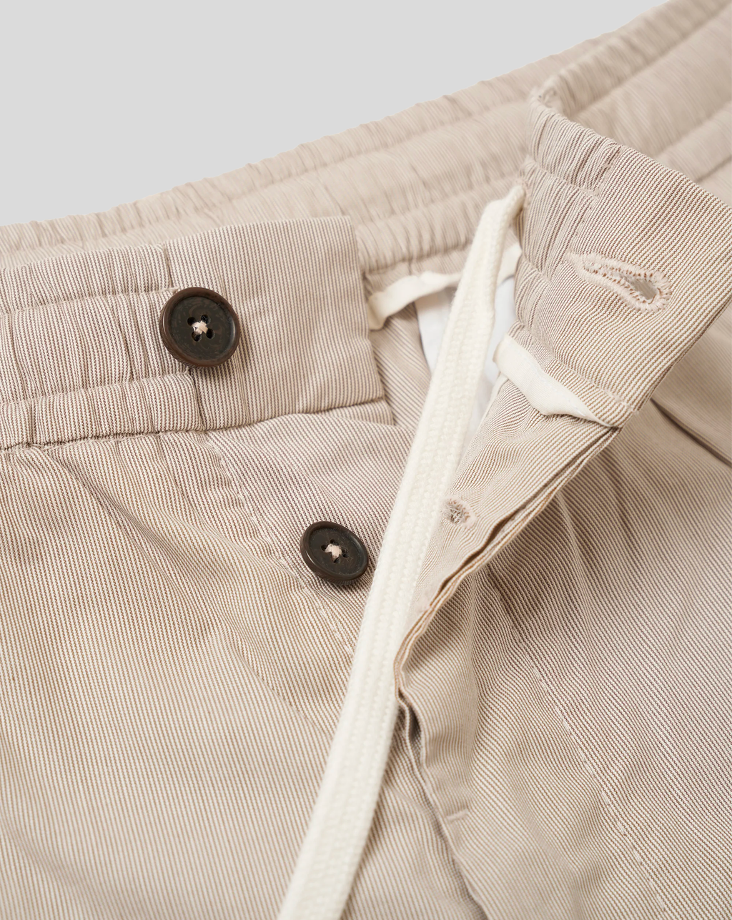 Pleated Track Short - Brown Stripe