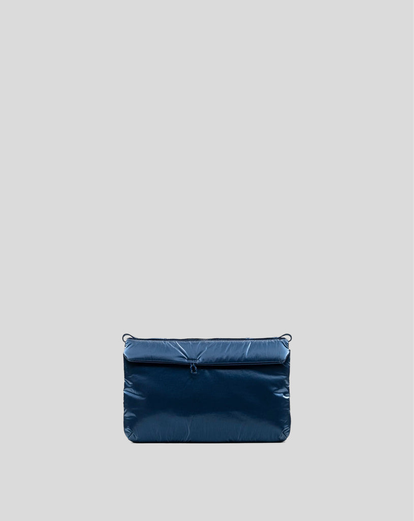 Flat Sac S - Marine Blue Metallic Puffer