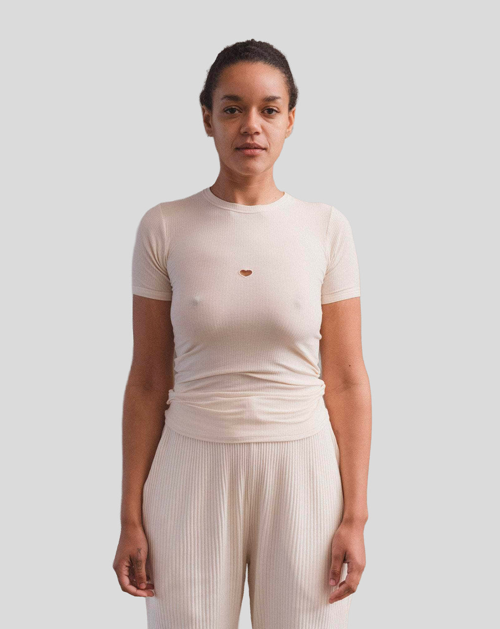 Heart short sleeve - Undyed